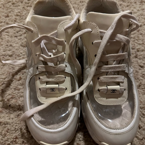 Chanel runway pvc sneakers white translucent size 36 - Picture 3 of 8
